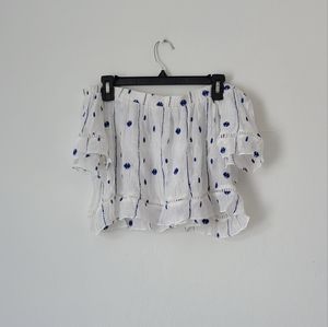 Rebellion off shoulder crop top